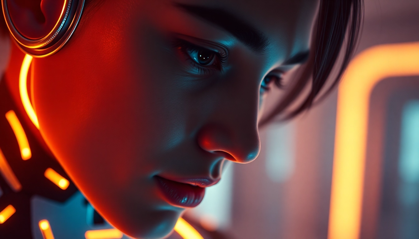 AI girlfriend engaging in unfiltered NSFW chat with a realistic digital avatar, showcasing intimacy and raw conversation.